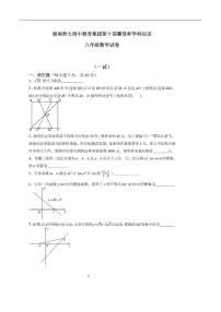 2017年附中第十届攀登杯八年级数学竞赛试卷及答案解析