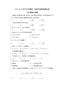 安徽省合肥市长丰县造甲中学2022-2023学年下学期七年级数学第一次教学质量检测试卷（含答案）