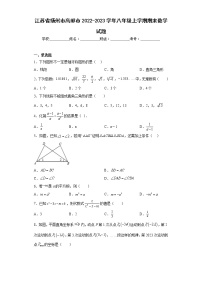 江苏省扬州市高邮市2022-2023学年八年级上学期期末数学试题（含详细答案）