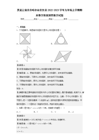 黑龙江省齐齐哈尔市克东县2022-2023学年九年级上学期期末教学质量测查数学试题（含详细答案）