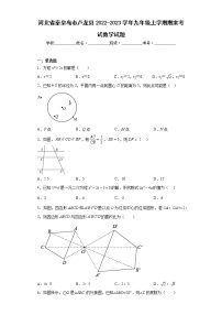 河北省秦皇岛市卢龙县2022-2023学年九年级上学期期末考试数学试题（含详细答案）