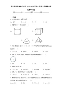 河北省秦皇岛市卢龙县2022-2023学年七年级上学期期末考试数学试题（含详细答案）