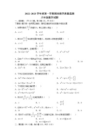 山东省济宁市鱼台县2022-2023学年八年级上学期期末数学试题