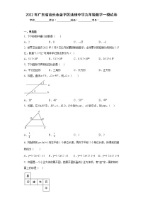 2022年广东省汕头市金平区汕樟中学九年级数学一模试卷（含答案）