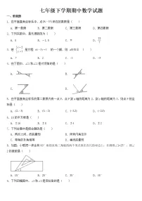 广东省韶关市2023年七年级下学期期中数学试题【含答案】