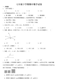 湖北省孝感市2023年七年级下学期期中数学试卷【含答案】