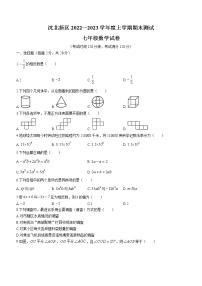 辽宁省沈阳市沈北新区2022-2023学年七年级上学期期末数学试题（含答案）