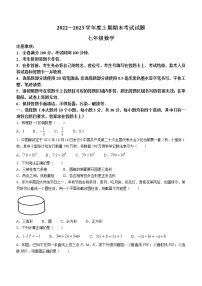 四川省成都市武侯区2022-2023学年七年级上学期期末考试数学试题（含答案）