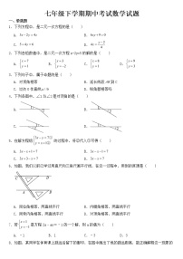 河北省秦皇岛市2023年七年级下学期期中数学试题【含答案】