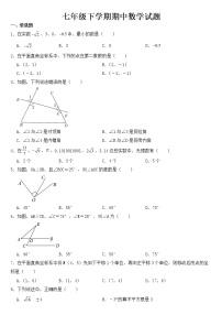 山东省滨州市无棣县2023年七年级下学期期中数学试题【含答案】