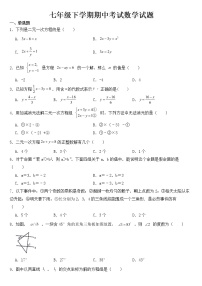 山东省泰安市宁阳县2023年七年级下学期期中数学试题【含答案】