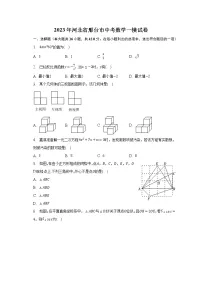 2023年河北省邢台市中考数学一模试卷(含解析)