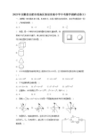 2023年安徽省合肥市瑶海区新站实验中学中考数学调研试卷（1）（含解析）