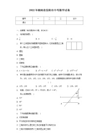 2022年湖南省岳阳市中考数学试卷（word、含解析）