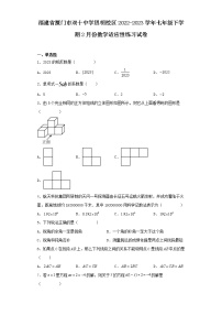 福建省厦门市双十中学思明校区2022-2023学年七年级下学期2月份数学适应性练习试卷