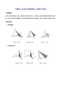 中考经典几何模型与最值问题 专题06 对角互补模型在三角形中应用