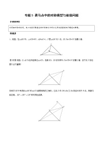 中考经典几何模型与最值问题 专题17 费马点中的对称模型与最值问题