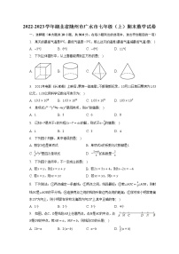 2022-2023学年湖北省随州市广水市七年级（上）期末数学试卷(含解析）