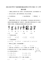 2022-2023学年广东省河源市紫金县琴江中学八年级（下）开学数学试卷（含解析）