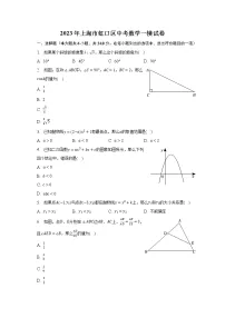 2023年上海市虹口区中考数学一模试卷（含解析）