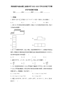 河南省驻马店市第二初级中学2022-2023学年九年级下学期开学考试数学试题