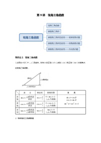 人教版中考一轮复习 第9讲 锐角三角函数--尖子班