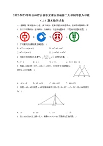 2022-2023学年吉林省吉林市龙潭区亚桥第二九年制学校八年级（上）期末数学试卷（含解析）