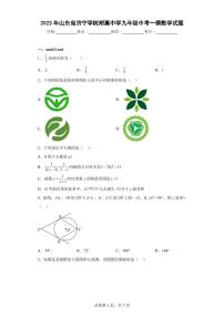 2023年山东省济宁学院附属中学九年级中考一模数学试题