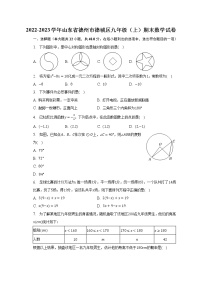 2022-2023学年山东省德州市德城区九年级（上）期末数学试卷（含解析）