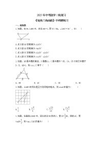 2023年中考数学二轮复习《锐角三角函数》中档题练习（含答案）