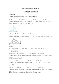 2023年中考数学二轮复习《三角形》中档题练习(含答案)