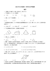2023年安徽省c20教育联盟九年级一模数学试（含答案）