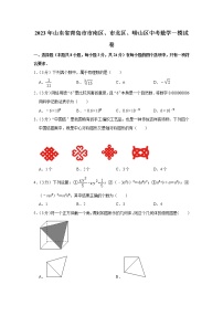 2023年山东省青岛市市南区、市北区、崂山区中考数学一模试卷（含答案）