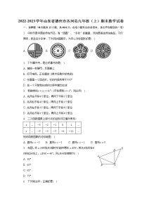 2022-2023学年山东省德州市齐河县九年级（上）期末数学试卷（含解析）