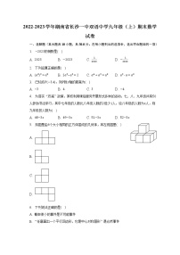 2022-2023学年湖南省长沙一中双语中学九年级（上）期末数学试卷（含解析）