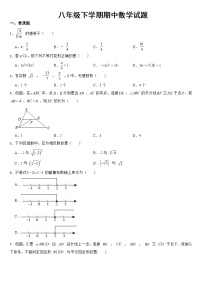山东省菏泽市2023年八年级下学期期中数学试题【含答案】