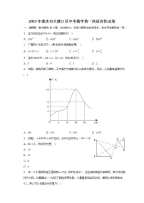 2023年重庆市大渡口区中考数学第一次适应性试卷（含解析）