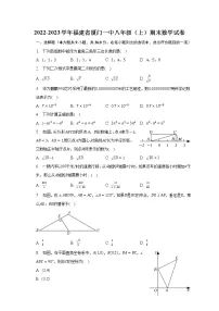 2022-2023学年福建省厦门一中八年级（上）期末数学试卷（含解析）