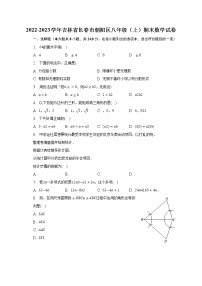 2022-2023学年吉林省长春市朝阳区八年级（上）期末数学试卷（含解析）