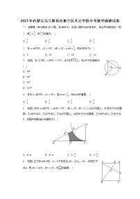 2023年内蒙古乌兰察布市集宁区天立学校中考数学调研试卷（含解析）