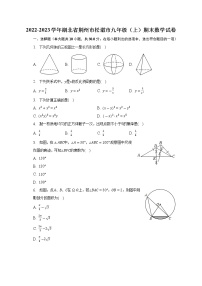 湖北省荆州市松滋市2022-2023学年九年级上学期期末数学试卷（含答案）