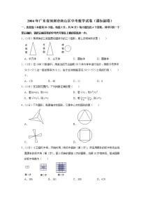 2004年广东省深圳市南山区中考数学试卷（课标副卷）