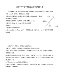 2023年九年级中考数学总复习应用题专题