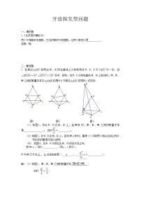 中考数学模拟汇编一47开放探究型问题