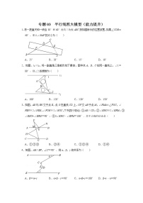 专题03  平行线四大模型（能力提升）-备战中考数学《重难点解读•专项训练》（全国通用）