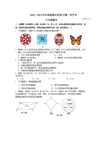 江苏省南京市钟英中学2022-2023学年八年级下学期数学第一次月考卷(含答案)