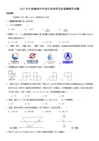 2023年广东省佛山市南海区大沥镇初中毕业生适应性学业监测数学试题（一模）(含答案）