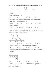 2022年广东省深圳市南山外国语学校文华学校中考数学一模试卷（含答案）