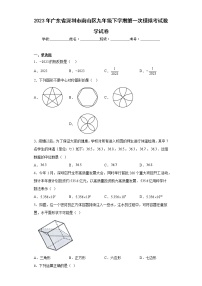2023年广东省深圳市南山区九年级下学期第一次模拟考试数学试卷(含答案)