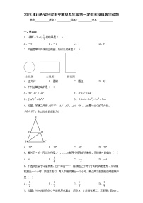 2023年山西省吕梁市交城县九年级第一次中考模拟数学试题（含答案）